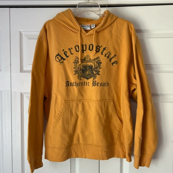 Aeropostale Gold Yellow Sweatshirt Hoodie size XL women - Picture 1 of 3